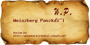 Weiszberg Paszkál névjegykártya