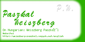 paszkal weiszberg business card